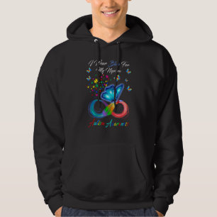 Butterfly I Wear Blue For My Nephew Autism Awarene Hoodie