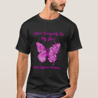 Butterfly I Wear Burgundy For My Dad Cystic