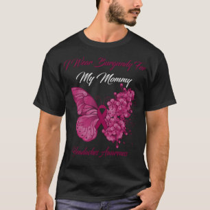 Butterfly I Wear Burgundy For My Mommy Headaches A T-Shirt