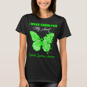 Butterfly I Wear Green For My Aunt Nephrotic Syndr T-Shirt