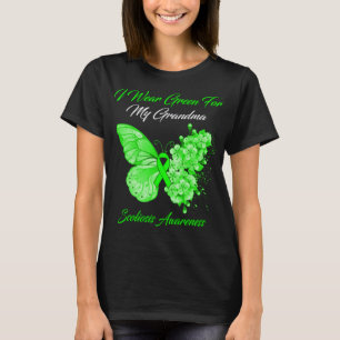 Butterfly I Wear Green For My Grandma Scoliosis  T-Shirt