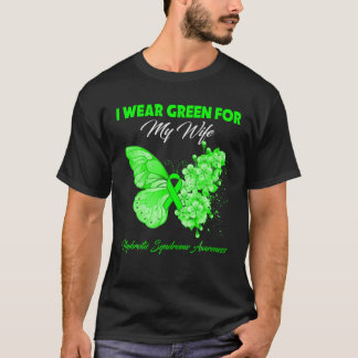 Butterfly I Wear Green For My Wife Nephrotic Syndr T-Shirt