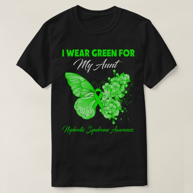Butterfly I Wear Grey For My Uncle Narcolepsy Awar T-Shirt (Design Front)