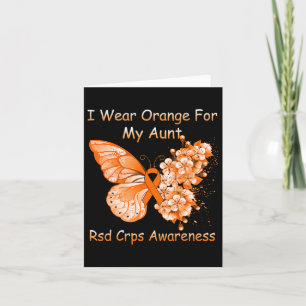 Butterfly I Wear Orange For My Aunt Rsd Crps Aware Card