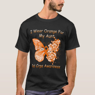 Butterfly I Wear Orange For My Aunt Rsd Crps Aware T-Shirt