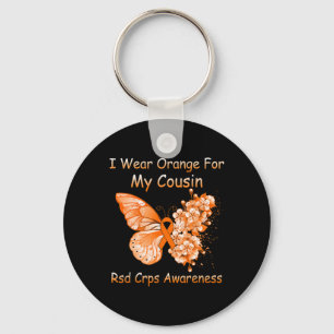 Butterfly I Wear Orange For My Cousin RSD CRPS Awa Key Ring