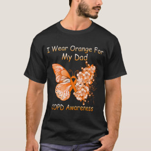 Butterfly I Wear Orange For My Dad COPD Awareness T-Shirt