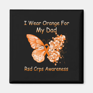 Butterfly I Wear Orange For My Dad Rsd Crps Awaren Magnet