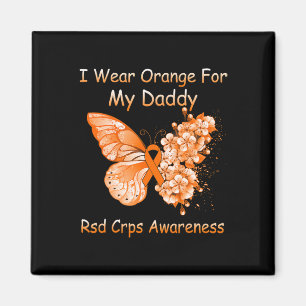 Butterfly I Wear Orange For My Daddy Rsd Crps Awar Magnet