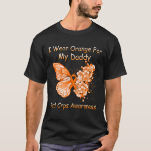 Butterfly I Wear Orange For My Daddy Rsd Crps Awar T-Shirt