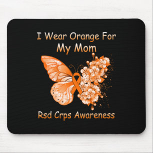 Butterfly I Wear Orange For My Mum Rsd Crps Awaren Mouse Pad