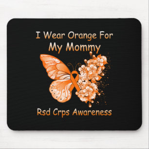 Butterfly I Wear Orange For My Mummy Rsd Crps Awar Mouse Pad