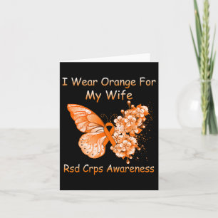 Butterfly I Wear Orange For My Wife Rsd Crps Aware Card