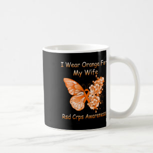 Butterfly I Wear Orange For My Wife Rsd Crps Aware Coffee Mug