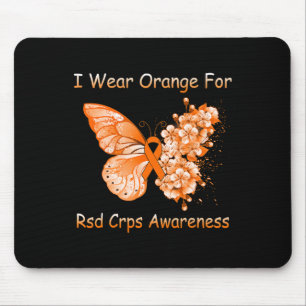 Butterfly I Wear Orange For RSD CRPS Awareness Mouse Pad