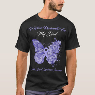 Butterfly I Wear Periwinkle For My Dad Irritable B T-Shirt