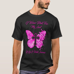 Butterfly I Wear Pink For Aunt Cleft Lip & Palate  T-Shirt