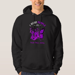 Butterfly I Wear Purple For Domestic Violence Awar Hoodie