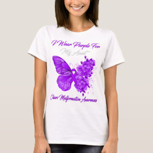 Butterfly I Wear Purple For My Aunt Chiari T-Shirt