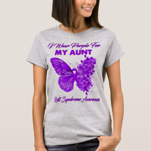 Butterfly I Wear Purple For My Aunt Rett Syndrome  T-Shirt