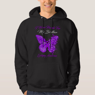 Butterfly I Wear Purple For My Brother Epilepsy Aw Hoodie