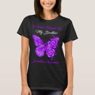 Butterfly I Wear Purple For My Brother Sarcoidosis T-Shirt