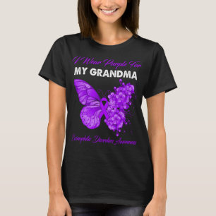 Butterfly I Wear Purple For My Grandma Eosinophili T-Shirt