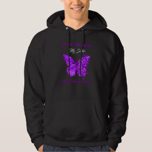 Butterfly I Wear Purple For My Sister Migraine Hea Hoodie