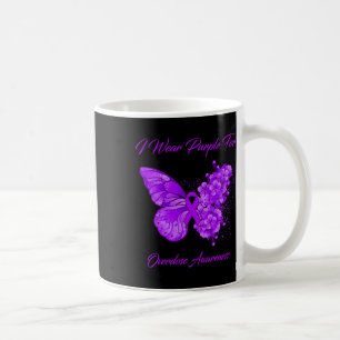 Butterfly I Wear Purple For Overdose Awareness Coffee Mug