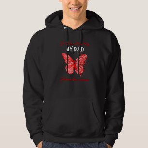 Butterfly I Wear Red For My Dad Substance Abuse Aw Hoodie