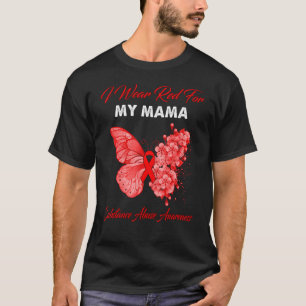 Butterfly I Wear Red For My Mama Substance Abuse A T-Shirt