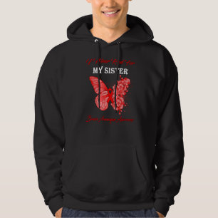 Butterfly I Wear Red For My Sister Brain Aneurysm  Hoodie