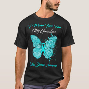 Butterfly I Wear Teal For My Grandma Batten Diseas T-Shirt