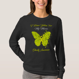 Butterfly I Wear Yellow For My Mama Obesity Awaren T-Shirt