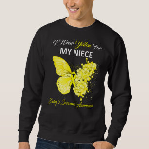 Butterfly I Wear Yellow For My Niece Ewing's Sarco Sweatshirt