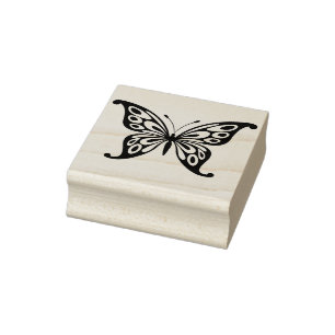 butterfly illustration art stamp