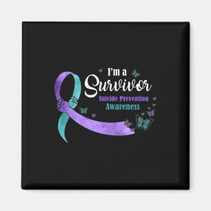 Butterfly I'm A Survivor Suicide Prevention Awaren Magnet