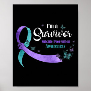 Butterfly I'm A Survivor Suicide Prevention Awaren Poster