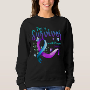Butterfly I'm A Survivor Suicide Prevention Awaren Sweatshirt