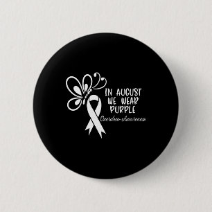 Butterfly In August We Wear Purple Overdose Awaren 6 Cm Round Badge