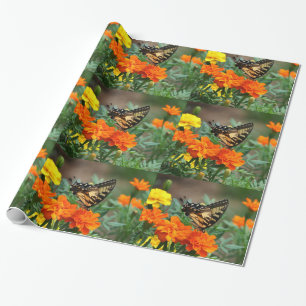 Butterfly In Garden Gift Wrapping Paper