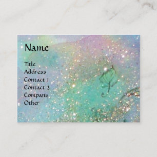 BUTTERFLY IN GOLD AND BLUE GREEN SPARKLES,teal Business Card