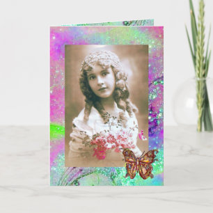 BUTTERFLY IN  GOLD SPARKLES  Photo Template