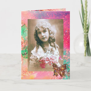 BUTTERFLY IN  GOLD SPARKLES  Photo Template