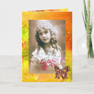 BUTTERFLY IN  GOLD SPARKLES  Photo Template