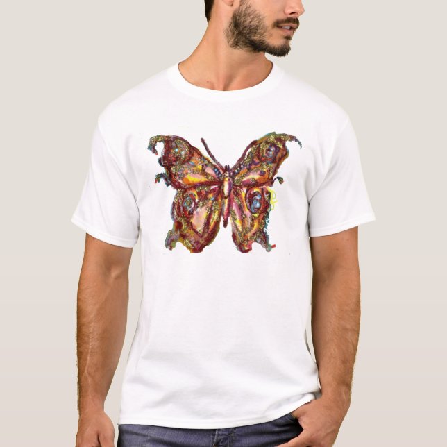 BUTTERFLY IN GOLD SPARKLES T-Shirt (Front)