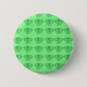 Butterfly in green 6 cm round badge