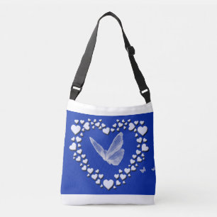 Butterfly In Hearts Crossbody Bag