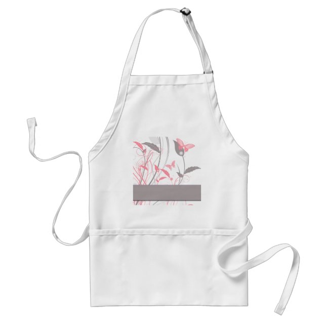 Butterfly in Honeysuckle Pink Standard Apron (Front)