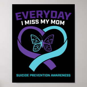 Butterfly In Loving Memory Mum Suicide Prevention  Poster